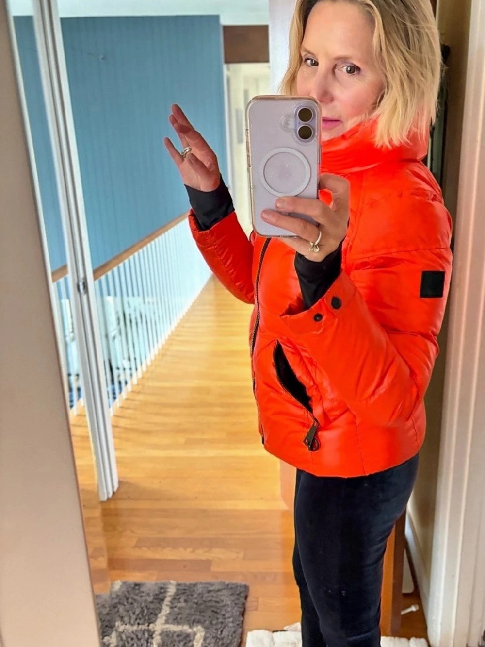 Orange Puffer Jacket Like New